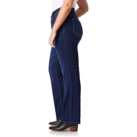 Bootcut Jeans Women Stretch Denim Plus Size Flared Classic Casual Fit - Picture 3 of 10